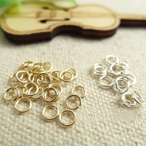 100 Pcs 6mm Metal Open Single Loops Jump Rings Split Ring For DIY Earring Necklace Bracelet Jewelry Accessories Making Findings