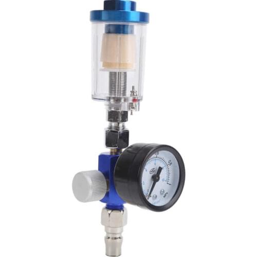 Air Pressure Regulator Spray Pneumatic Gun Air Regulator Gauge In line oil Water Trap Filter Separator Fuel Filters
