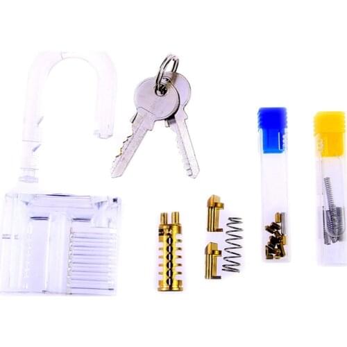 Removable Transparent Visible Pick Cutaway Practice Lock Repeaed Assemble Padlock Training Skill For Locksmith Hardware