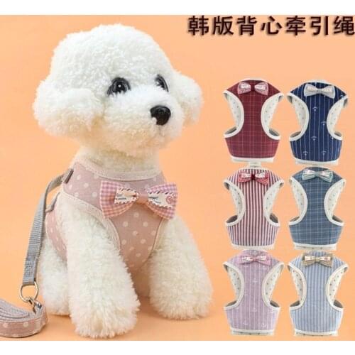 Dog Harness Vest Pet Dog Cat Adjustable Harness with Gentleman Leash Reflective and Breathable for Small Large Dog Pet Supplies