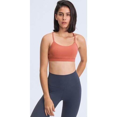 Sports Bra Padded High Impact Support Training Solid Yoga Underwear Fitness Gym Workout Women Crop Top Push-up Elastic Halter