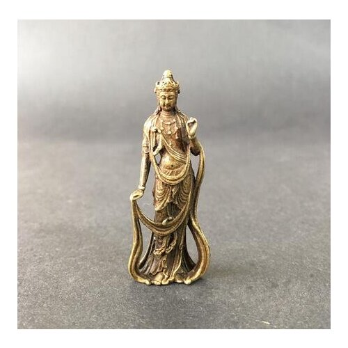 Statues chinoises en laiton sculptées | Petites Statues exquises de bouddha Kwan