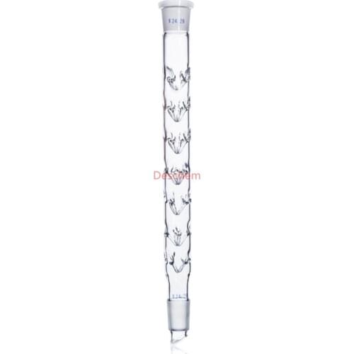 24/29 Glass Vigreux Distilling Column Ground Joint Distillation Tube Lab Glassware