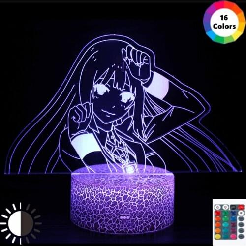 Anime Light Kakegurui The Gamble Figure Jabami Yumeko Figurine Room Decor Manga Luces Chambre Kids Setup Luz Figuras LED Lamp