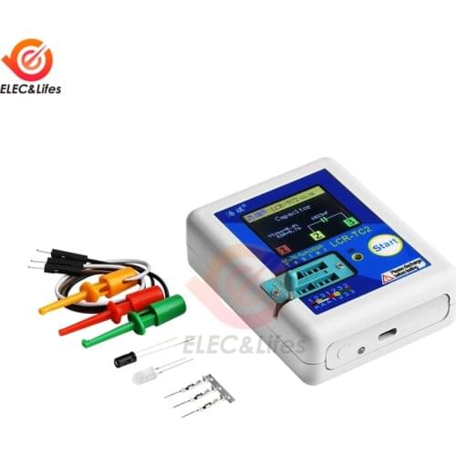 LCR-TC2 TC-T7-H TCR-T1 T7 Color LCD Display Backlight Transistor Tester For Diode Triode Capacitor Resistor NPN PNP ESR Meter