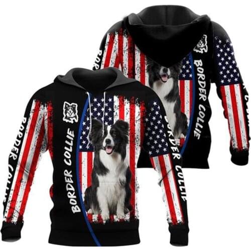 New cute sheepdog 3D full print mens and womens Hoodie 3D print Unisex casual zipper / Sweatshirt casual Street hip hop Hoodie