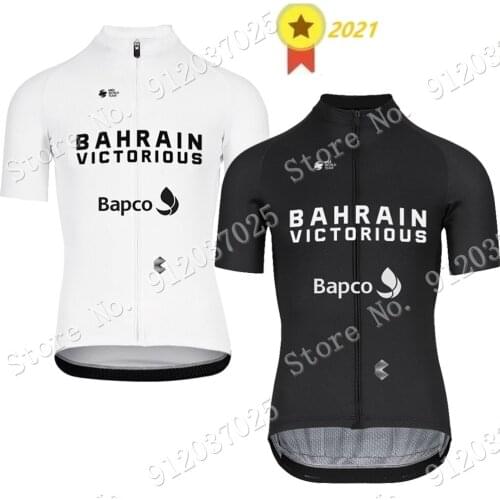 Bahrain Victorious 2021 Cycling Jersey White Short Sleeve Summer Cycling Clothing Road Bike Shirt Tops MTB Wear Unifor Maillot