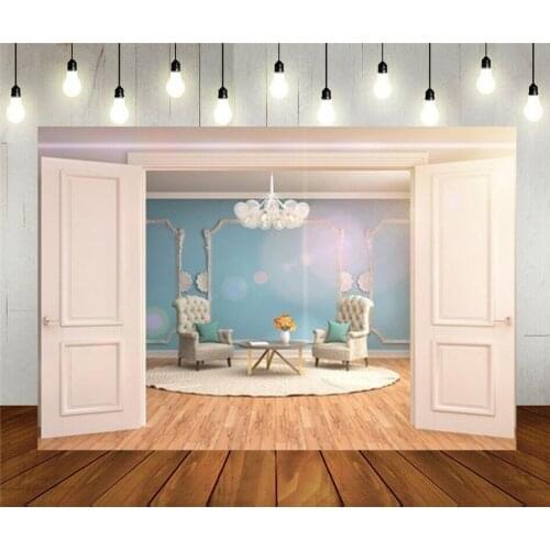Photo Studio Photography Props Living Room Interior With Chair 3D Illustration Birthday Party Vinyl Background Live-Streaming