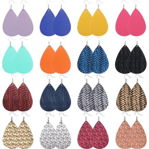 Fashion Lightweight Leather Drop Earrings for Women Colorful Personality Teardrop Earring Holiday Party Trendy Ladies Jewelry