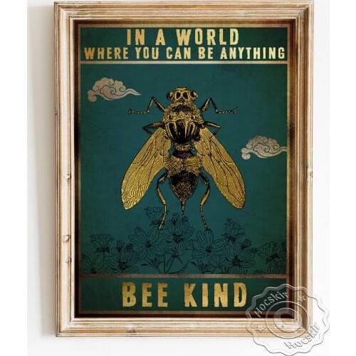 Meditation Vintage Art Prints Poster, Positive Energy Quotes Canvas Painting, Abstract Flowers Wall Picture, Insect Home Decor