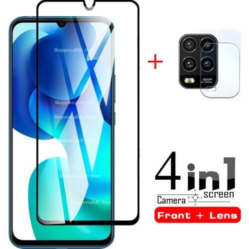 4 IN 1 Tempered Glass for Xiaomi Mi 10 lite 5G M2002J9G Screen Protector Camera Lens Film for Xiomi Mi 10 lite 5G 6.57" glass