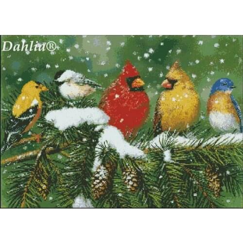 Animal Parrot bird Needlework counted Arts Crafts Embroidery for DIY Cross Stitch Kits 14CT Unprinted Home Decor Handmade