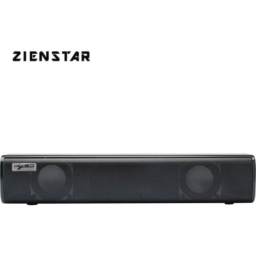 Zienstar Wired Mini USB 2.0 Strip Computer Speaker Super Bass Subwoofer Loudspeaker Desktop Laptop Partner Plug and Play