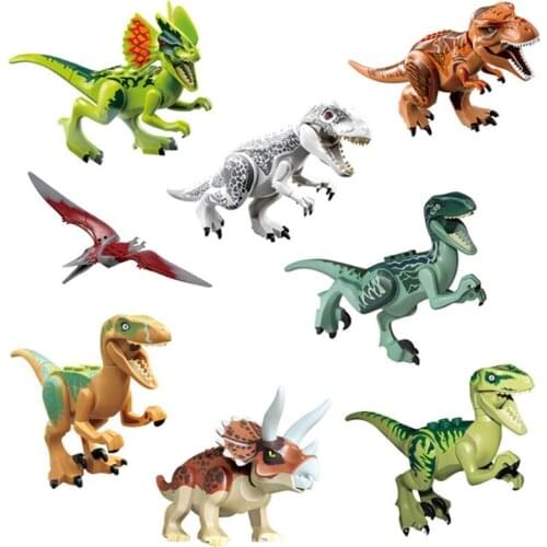 1Set Dinosaur Stacking Blocks Toy Building Blocks Brain Developmental Building Blocks Plastic Stacking Block Puzzle Game