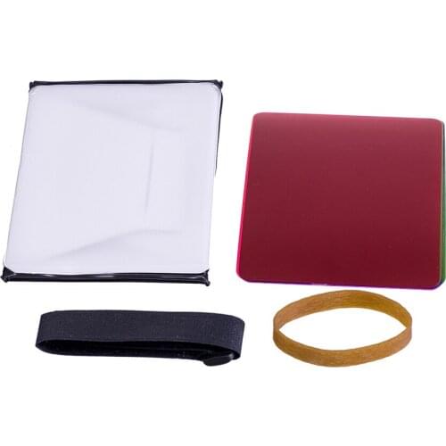 12 color card Gel Effect Filter Color Balance w/ rubber band for flash speedlite