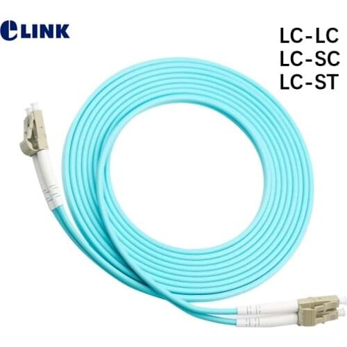 20pcs 1M OM3 Fiber Patchcords Duplex LC-LC LC-SC LC-ST FC MM 2.0mm DX patch cable optical fibre jumper OM3 ftth ELINK IL