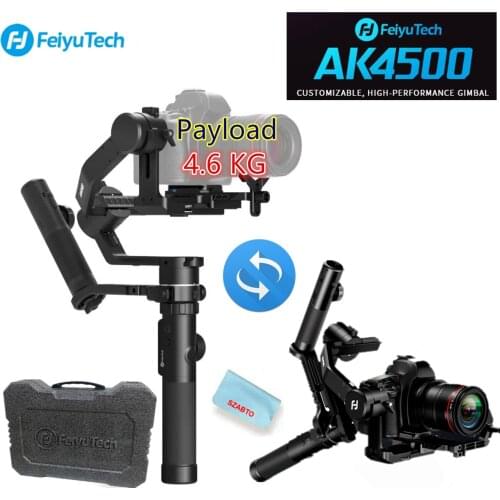 FeiyuTech AK4500 3-Axis Gimbal Stabilizer Payload 4.6KG for Mirrorless & DSLR Camera Sony Canon Panasonic Nikon Smart Touch Pane