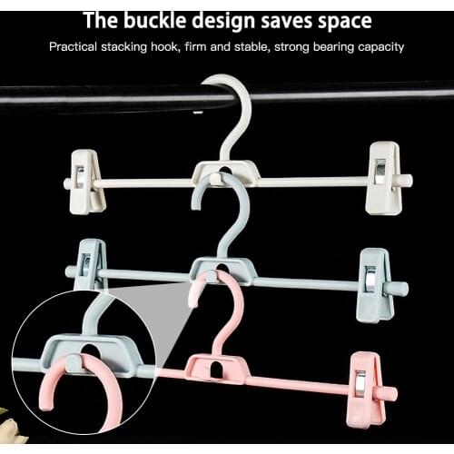 5pcs Skirt Peg Hanger Space Saving Hook Rack Pants Fix Clip Hanger Stand Trousers Clothespin Adjustable Pinch Grip Drying Rack