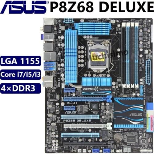 ASUS P8Z68 DELUXE 100% Original motherboard LGA 1155 Core i7 i5 i3 DDR3 32GB USB3.0 USB2.0 Z68 Desktop Computer Mainboard Used