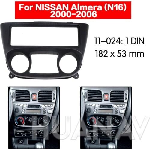 HUANAV Car Radio stereo Fitting installation adapter fascia For 2000-2006 Nissan Almera/ Sentra 1DIN Stereo Frame Audio Fascias