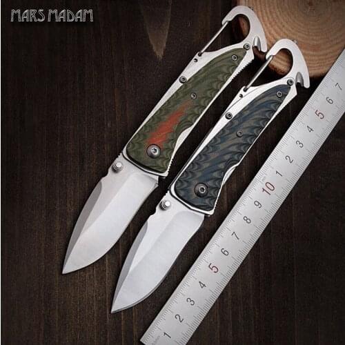 Small folding knives multi-functional high hardness with sharp Outdoor tools gift knife G10 handle