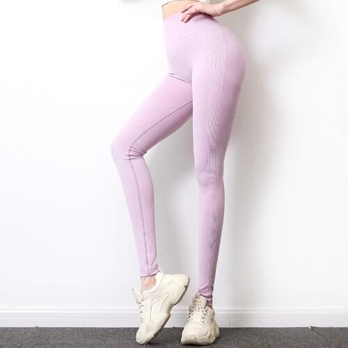 Leggings For Fitness Yoga Pants Seamless High Waist Legging Women Solid Fitness Workout Push Up Women Pants Bubble Butt Leggings