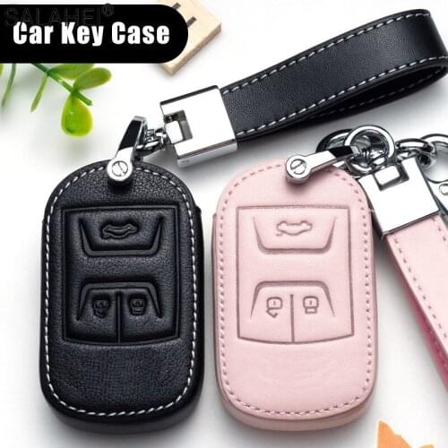 Leather Car Key Case Cover For Chery A5 Arrizo E3 E5 A3 Tiggo 3 5 7 8 5X eQ7 7Pro GX Fulwin2 Eastar 2019 2020 Accessories