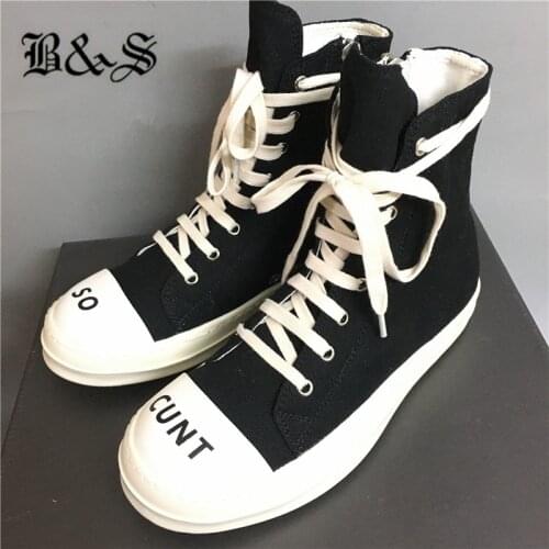 Black& Street NEW denim canvas flats trainer unisex canvas shoes letter write personalize shoes