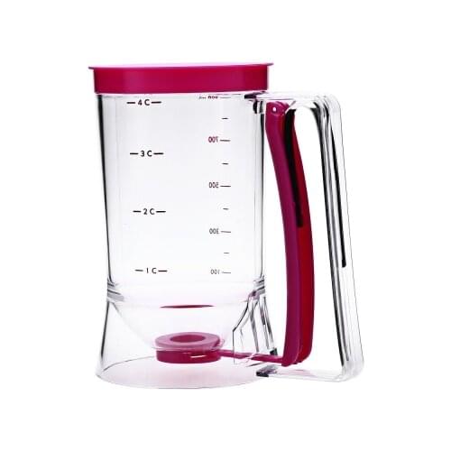 900ml Cake Batter Cream Dispenser Valve Measuring Baking Tool Cup Cake Pancake Muffin Dough Dispenser Funnel Separator