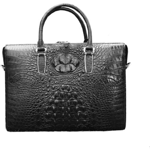 Fanzunxing Crocodile skin man bag Handbag leather business bag for men One shoulder leather men briefcase