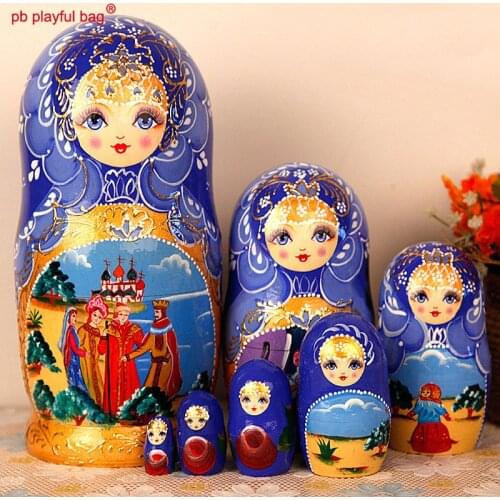 PB Playful bag 7-layer painted European style Russian dolls handmade authentic creative decorations birthday gifts crafts HG131