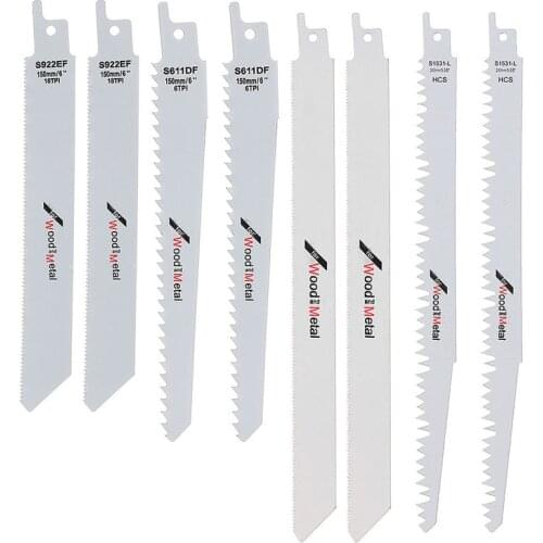 8pc/Set Reciprocating Saw Blades Wood Metal PVC Cutter Blade Parts For Makita Hitach Power Tools Accessories