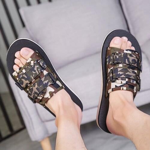 Fashion Camouflage Slippers Men Summer Outdoor Mens Casual Shoes Unisex Slides Big Size 35-46 Beach Sandals Zapatos Hombre