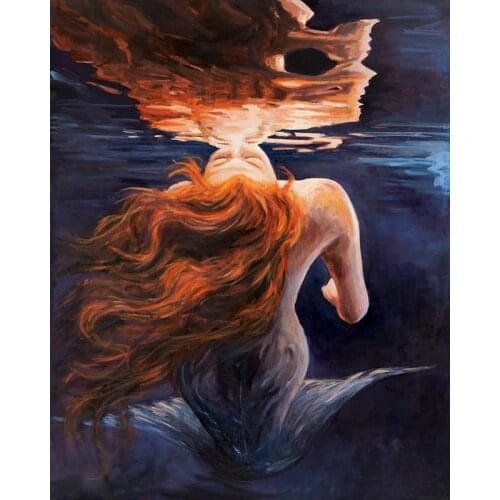 DIY Painting By Numbers Kit Oil Picture By Numbers Beauty in water 40x50cm Wall Art Painting on Canvas Home Decoration Gift