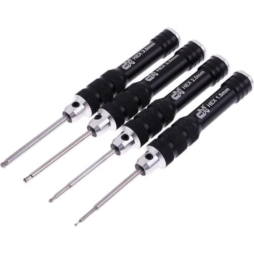 4pcs RC Car Hexagonal Hex Screwdriver Repair Tool Kit High Quality 1.5mm 2mm 2.5mm 3mm