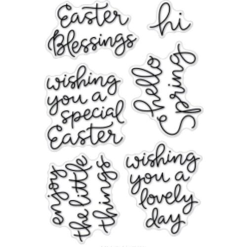 Phrase Words Clear Stamps Set Seal for DIY Scrapbooking Album Craft Decor 4x6 inch Transparent Stempels Silicone New