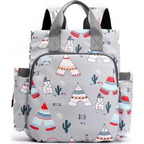 Nylon Solid Diaper Bag Backpack Mommy Travel Tote Baby Stroller Bag Storage Bag Pregnant Womens Delivery Bag Waterproof