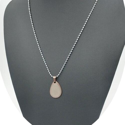 No tarnish jewelry necklace stainless steel no fade jewelry pear shape pendant necklace