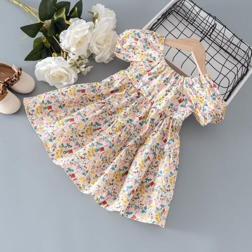 Summer Baby Girls Dresses Kids Short Sleeve Kids Dress Princess Children Clothing Vestido Girl Teenis Dresses Teen 5 6 8 9 Years