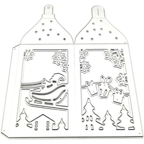 Christmas Deer Box Metal Cutting Dies Stencil DIY Scrapbooking Album Paper Card Template Mold Embossing Decoration