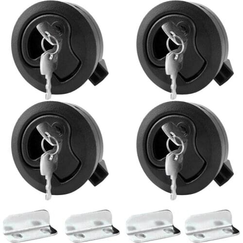 Boat Latch Slam Latch Flush Pull Slam Latch Round Pull Latch Marine Hatch Latch For RV Boat Deck Hatch Door Cabinet
