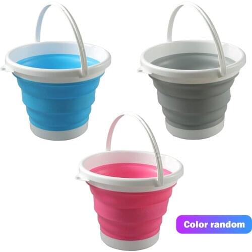 Foldable Silicone Bucket With Handle Can Be Used For Car Washing House Bedroom Cleaning Outdoor Car Cleaning Accessories