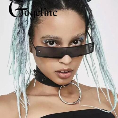 Rimless Rectangle Sunglasses Women Men Fashion Popular Square Shades Alloy Glasses UV400