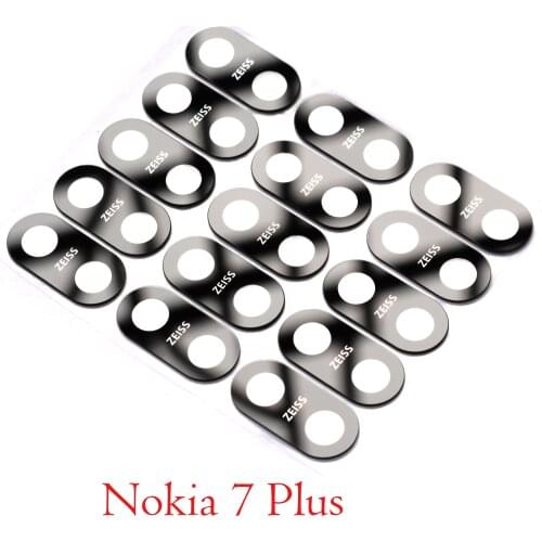 10pcs back camera glass lens for Nokia 7 plus with sticker for Nokia 7P