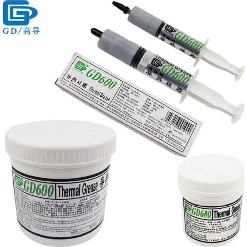 Net Weight 15/30/100/150/1000 Grams Gray GD600 Thermal Conductive Grease Paste Plaster Heat Sink Compound for CPU GPU SY ST CN