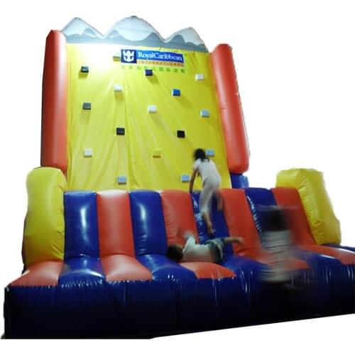 Factory price customizable children inflatable rock climbing wall