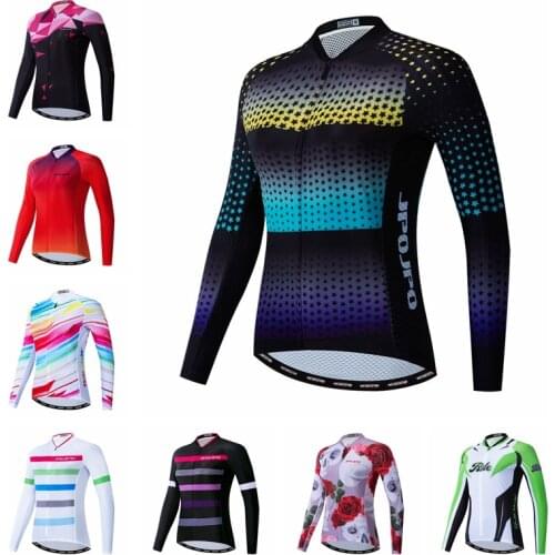 Weimostar Women Cycling Jersey Long Sleeve Autumn Team Sport Bike Shirt Cycling Jacket Spring MTB Bicycle Jersey Tops Maillot