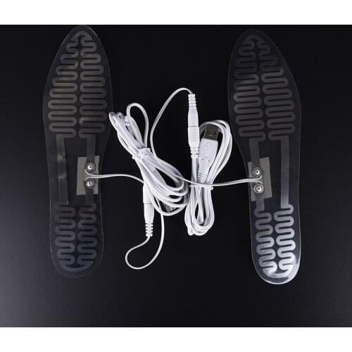 High Quality 1 Pair Outdoor 5V USB Electric Heated Insoles Foot Warmer Heated Shoes Pads