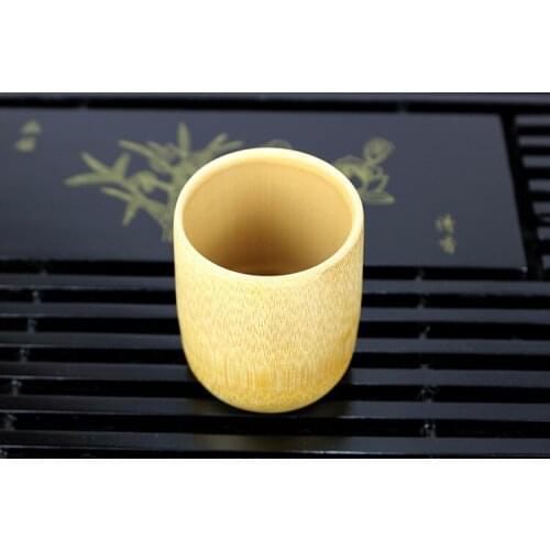 1PC natural bamboo Tea cups beer Tumbler of coffee wine milk kitchen vintage tea service Chinese Wood cup insulated ELC 103