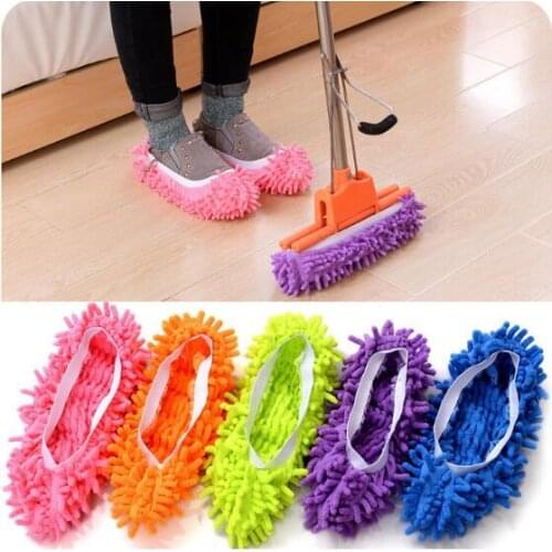 150pcs Dust Cleaner Grazing Slippers House Bathroom Floor Cleaning Mop Cleaner Slipper Lazy Shoes Cover Chenille